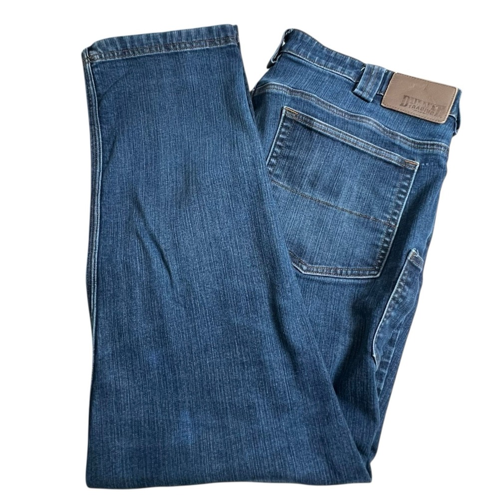 Duluth Trading Co Mens 40X29 Ballroom Double‎ Flex Slim Straight Dark Wash Jeans